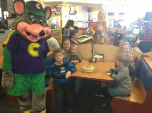 Luke and friends with some horrifying rodent